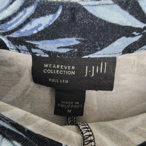 J Jill Wearever Collection Full Leg Tropical Print Lounge Pants Size Medium - Picture 5 of 6